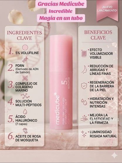 BALSAMO MULTIUSOS VOLUMINIZADOR DE COLAGENO ROSA |  PDRN
